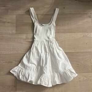 Zara Dresses | Zara White Babydoll Tank Dress | Color: White | Size: Small